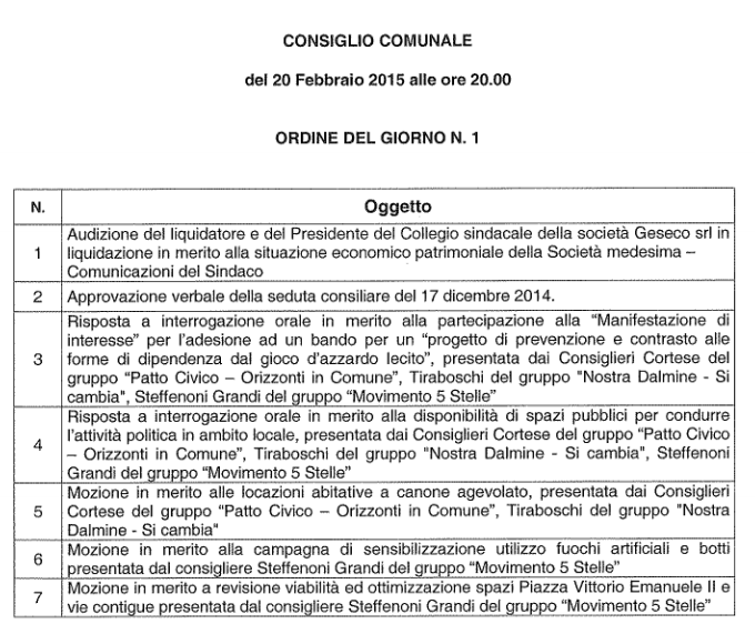 stasera 7 punti all’ordine del giorno #opendalmine http://t.co/aXPFyVrK9Z